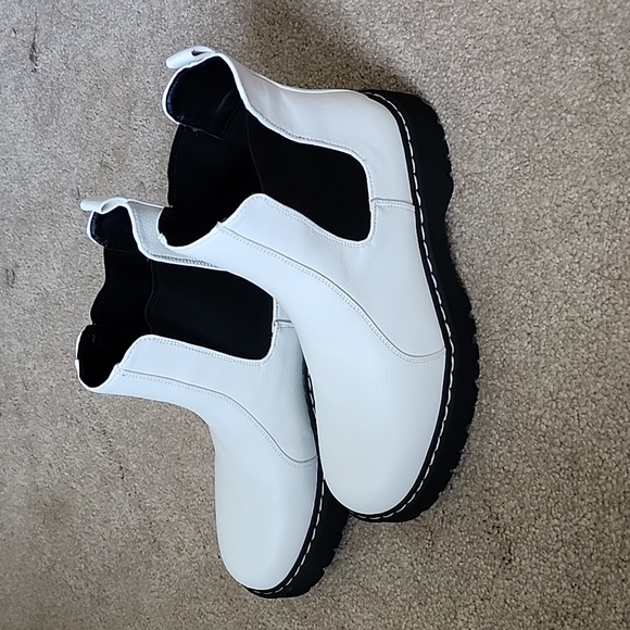 Sincerely Jules White Combat Boots Size 10 - Picture 4 of 4